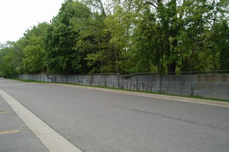Lansing Drive-In Theatre - Old Fence From Water Winter Wonderland (newer photo)